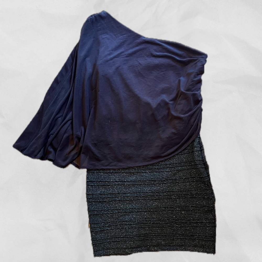 Purple One-Shoulder Dress